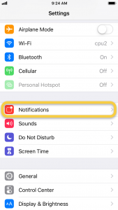 settings notifications